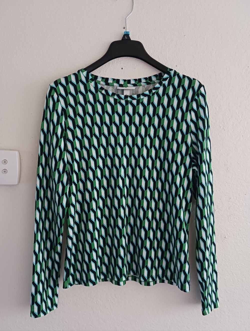 Diane Von Furstenberg Arrow Geo Long Sleeve Top
